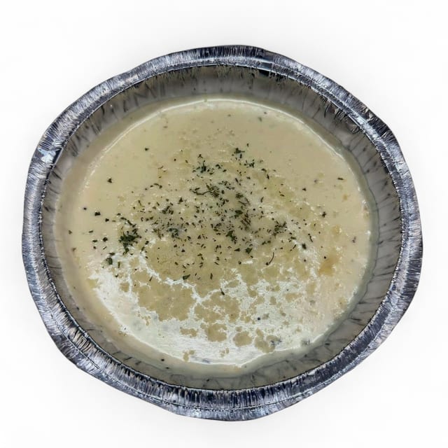 Pan of Homemade Alfredo Sauce.