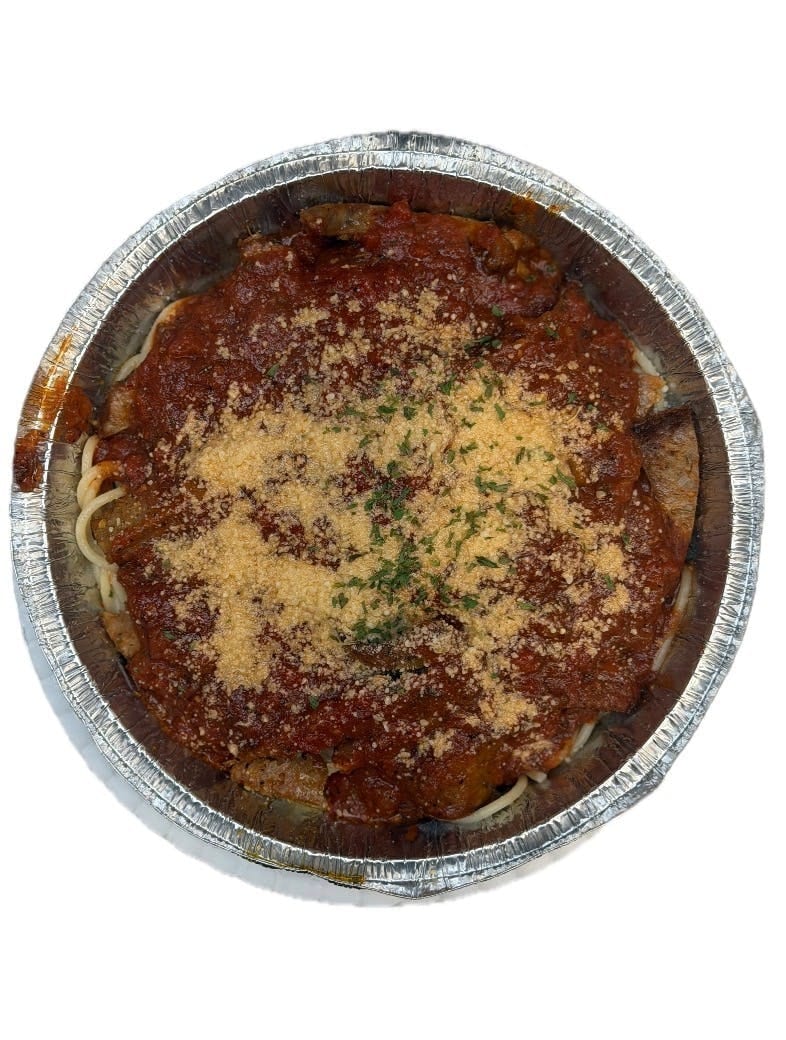 Spaghetti with Italian Sausage.
