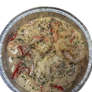Chicken & Shrimp Carbonara Pasta
