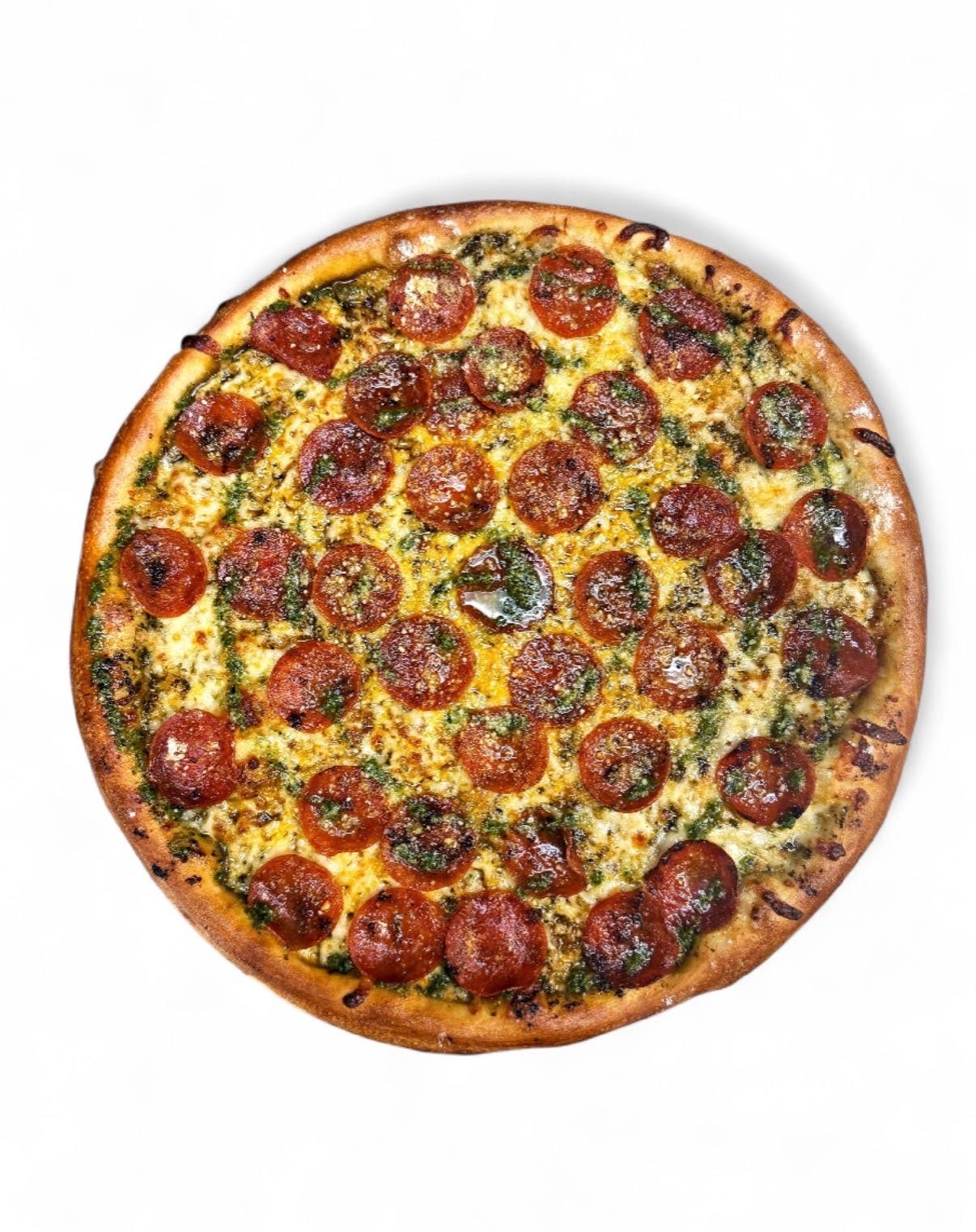 Pesto Roni Pizza.